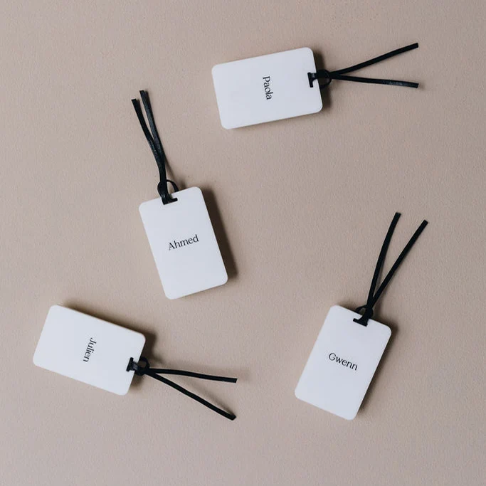 Marque-place "Minimalist" blanc – Image 3