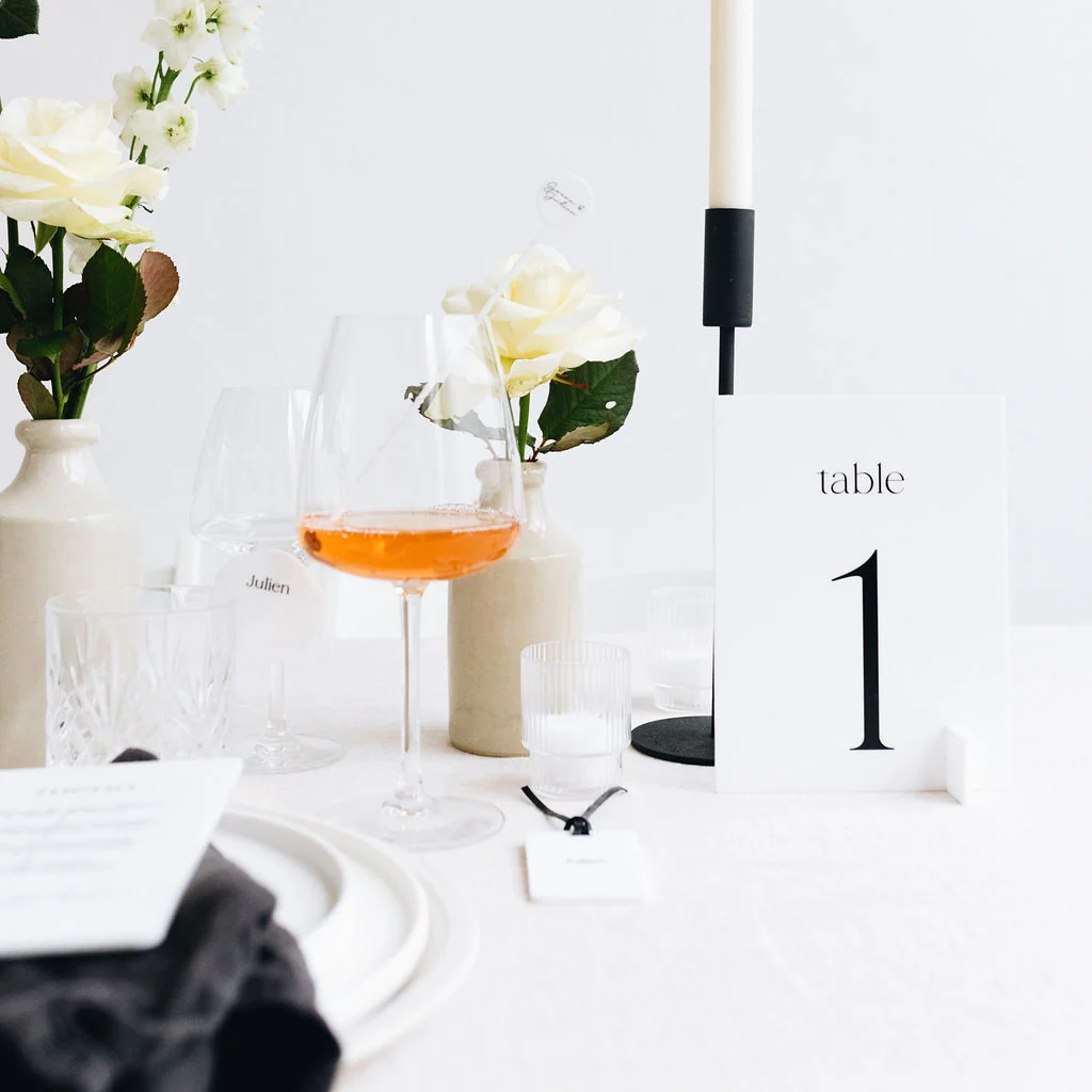 Marque-place "Minimalist" blanc – Image 4